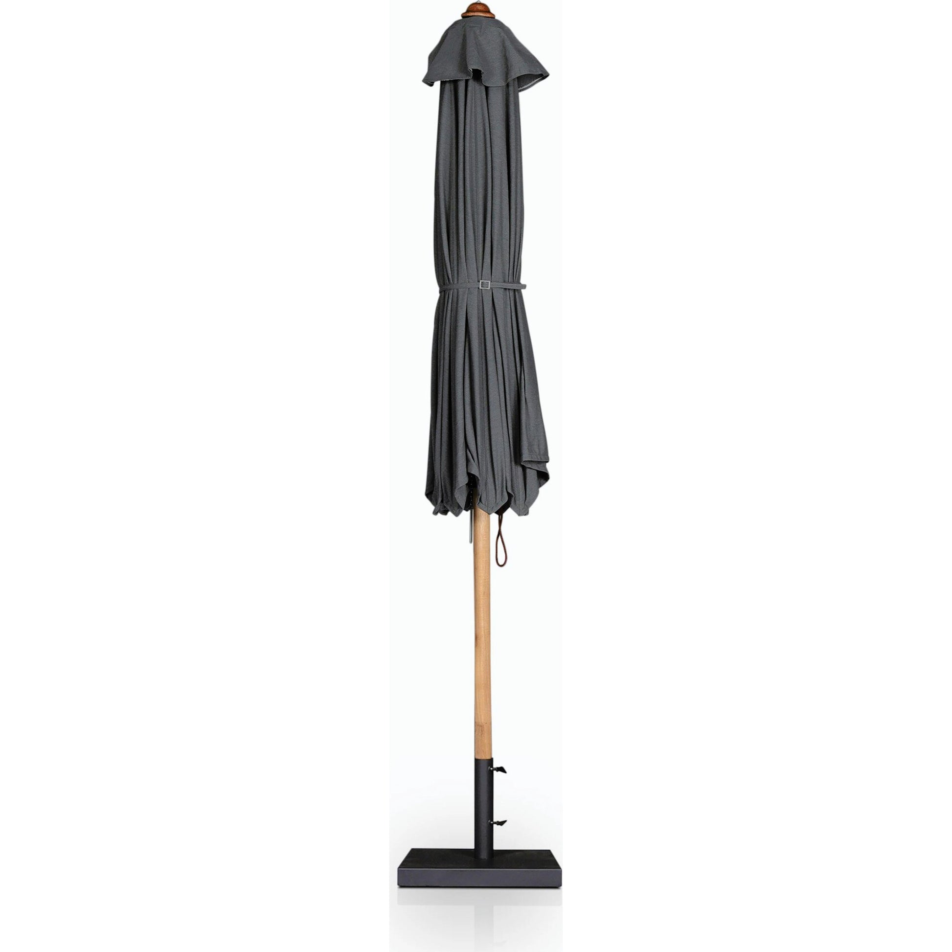 Baska Outdoor Round Umbrella by Four Hands. Made from 100% acrylic, solid fsc®-certified teak in a modern style.