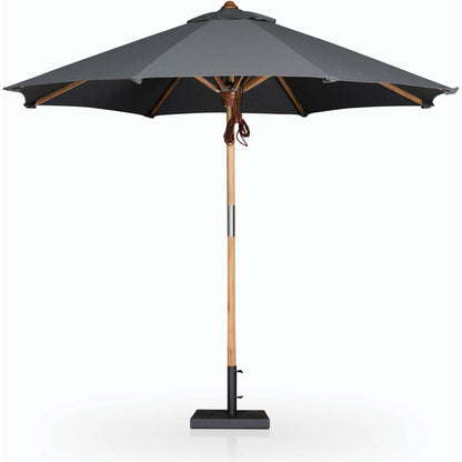 Baska Outdoor Round Umbrella by Four Hands. Made from 100% acrylic, solid fsc®-certified teak in a modern style.