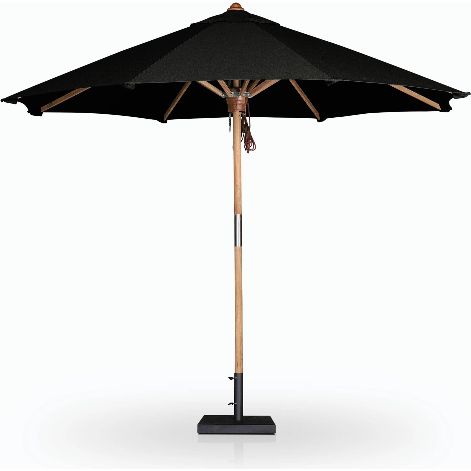 Baska Outdoor Round Umbrella by Four Hands. Made from 100% acrylic, solid fsc®-certified teak in a modern style.