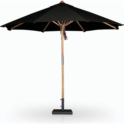Baska Outdoor Round Umbrella by Four Hands. Made from 100% acrylic, solid fsc®-certified teak in a modern style.