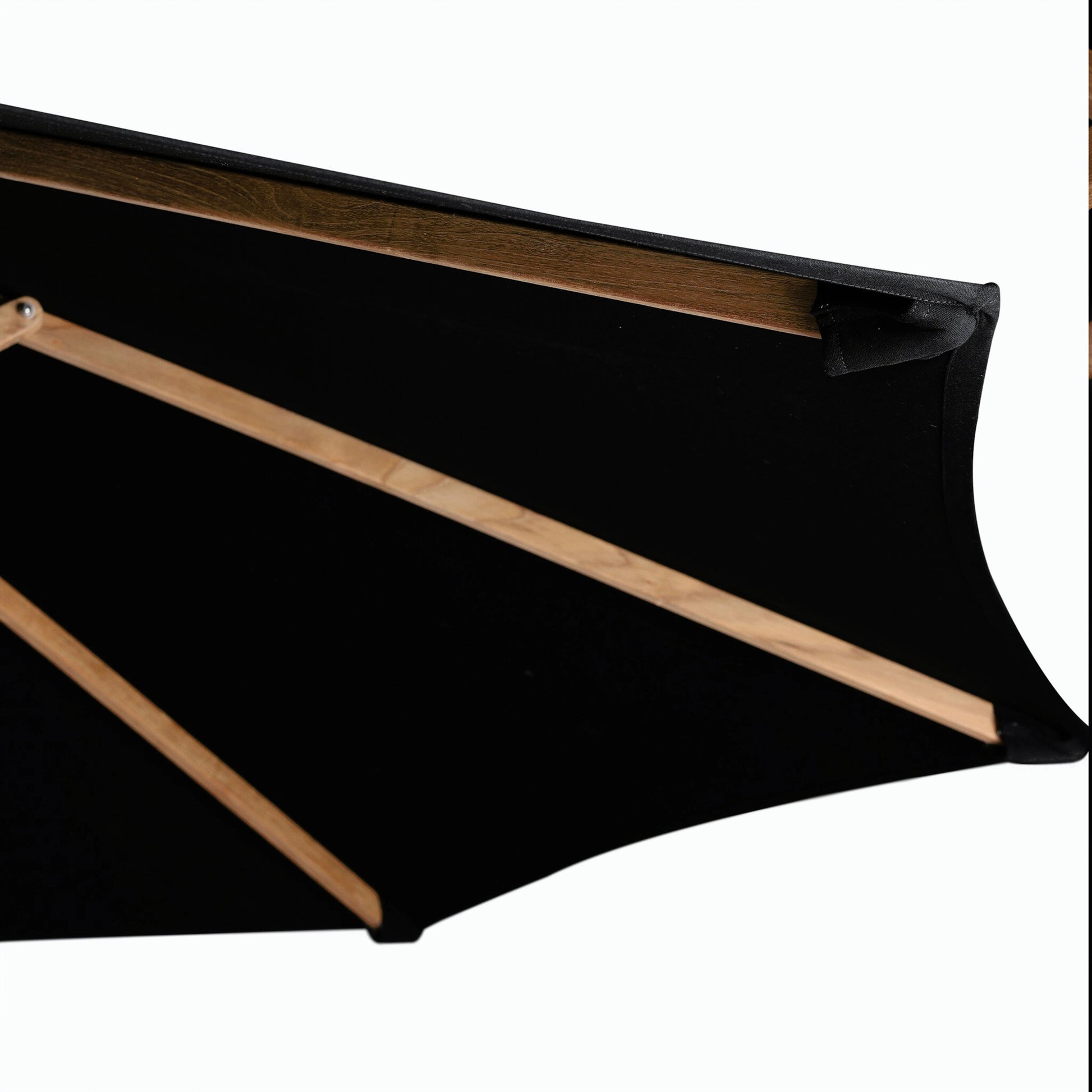 Baska Outdoor Round Umbrella by Four Hands. Made from 100% acrylic, solid fsc®-certified teak in a modern style.