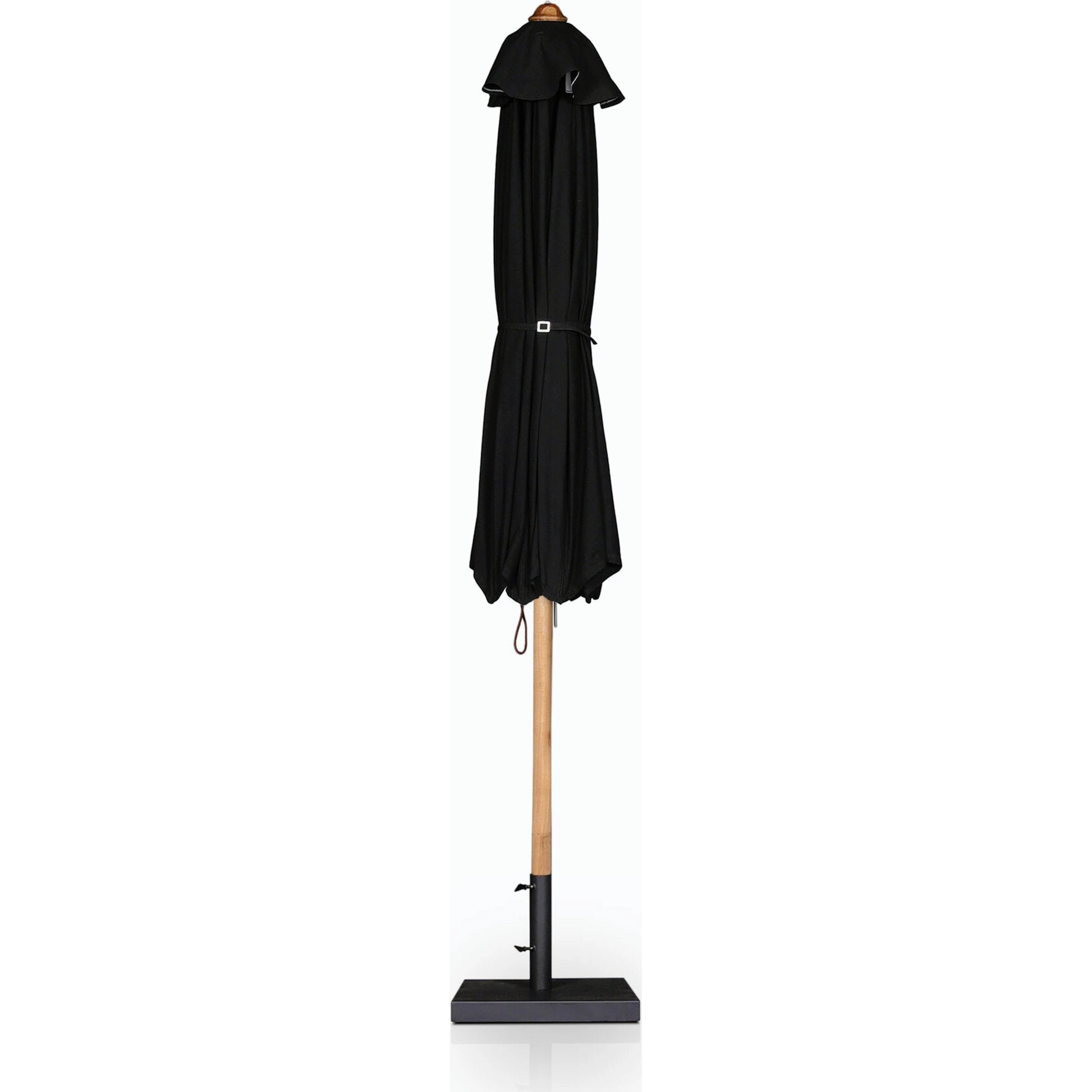 Baska Outdoor Round Umbrella by Four Hands. Made from 100% acrylic, solid fsc®-certified teak in a modern style.