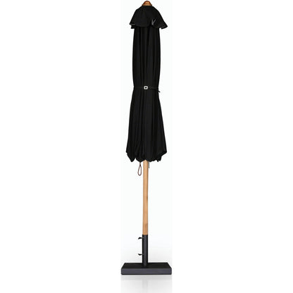 Baska Outdoor Round Umbrella by Four Hands. Made from 100% acrylic, solid fsc®-certified teak in a modern style.