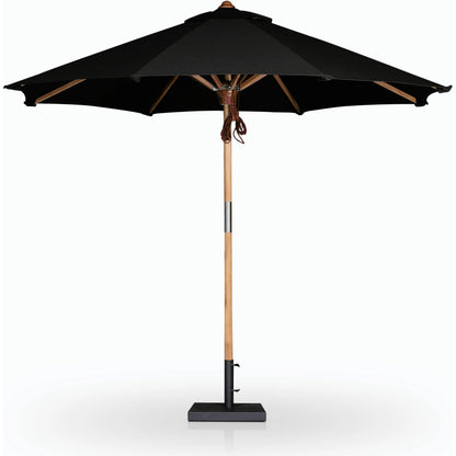 Baska Outdoor Round Umbrella by Four Hands. Made from 100% acrylic, solid fsc®-certified teak in a modern style.