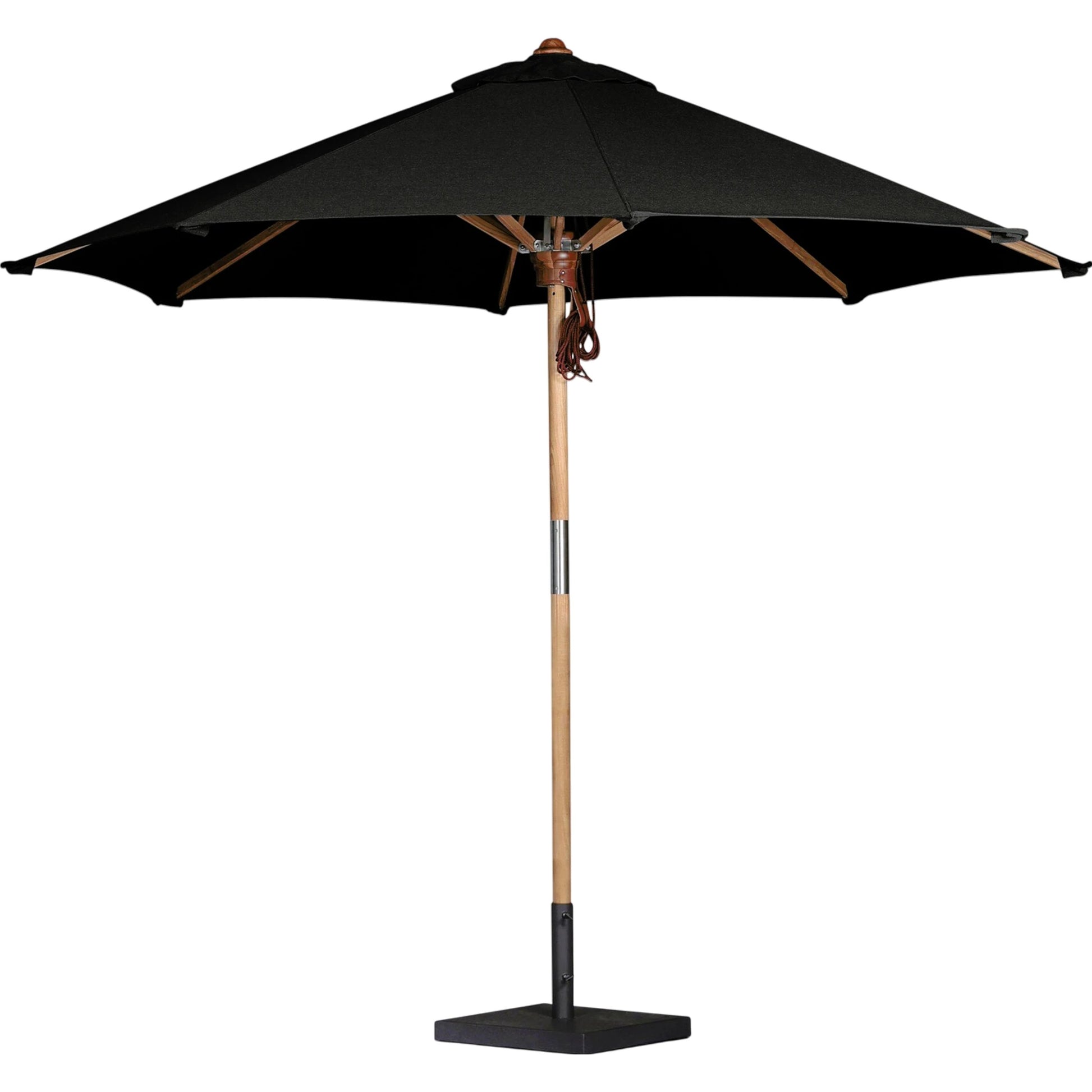 Baska Outdoor Round Umbrella by Four Hands. Made from 100% acrylic, solid fsc®-certified teak in a modern style.