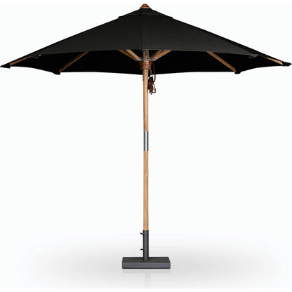 Baska Outdoor Round Umbrella by Four Hands. Made from 100% acrylic, solid fsc®-certified teak in a modern style.
