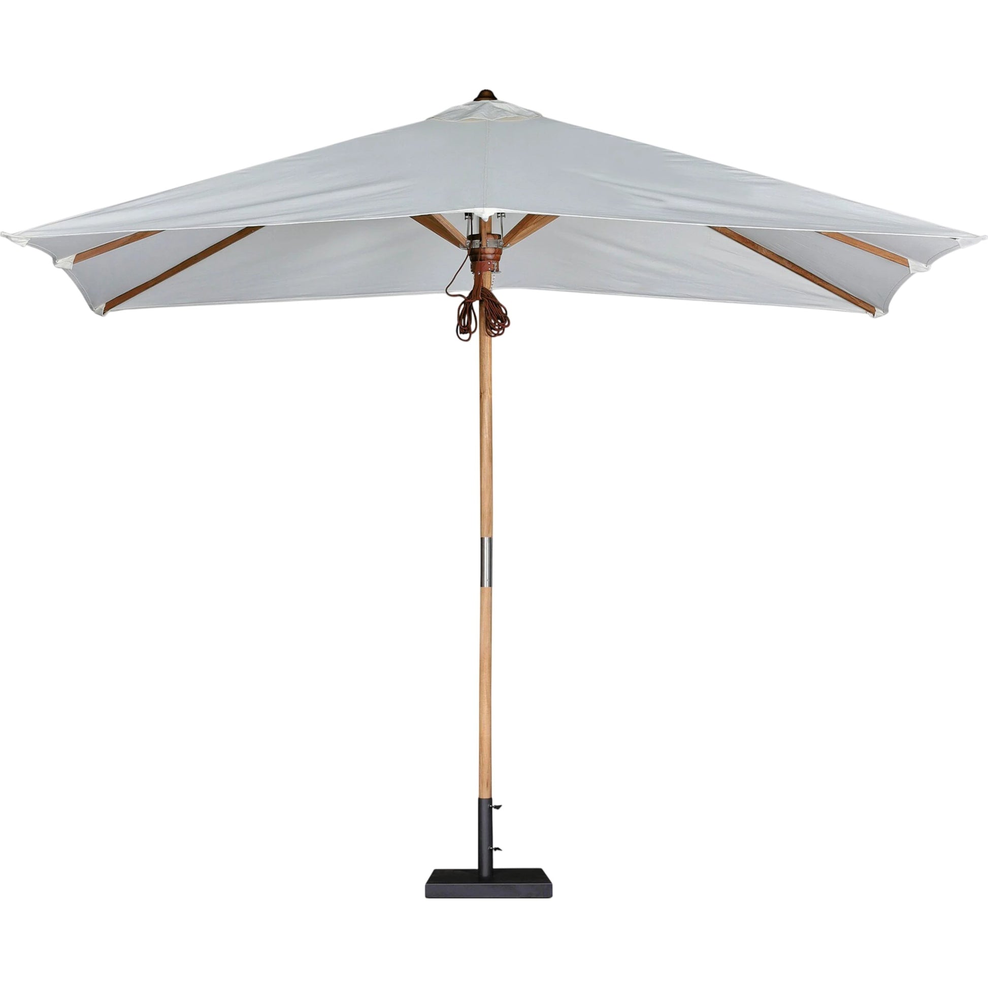 Baska Outdoor Rectangular Umbrella by Four Hands. Made from 100% acrylic, solid fsc®-certified teak in a modern style.