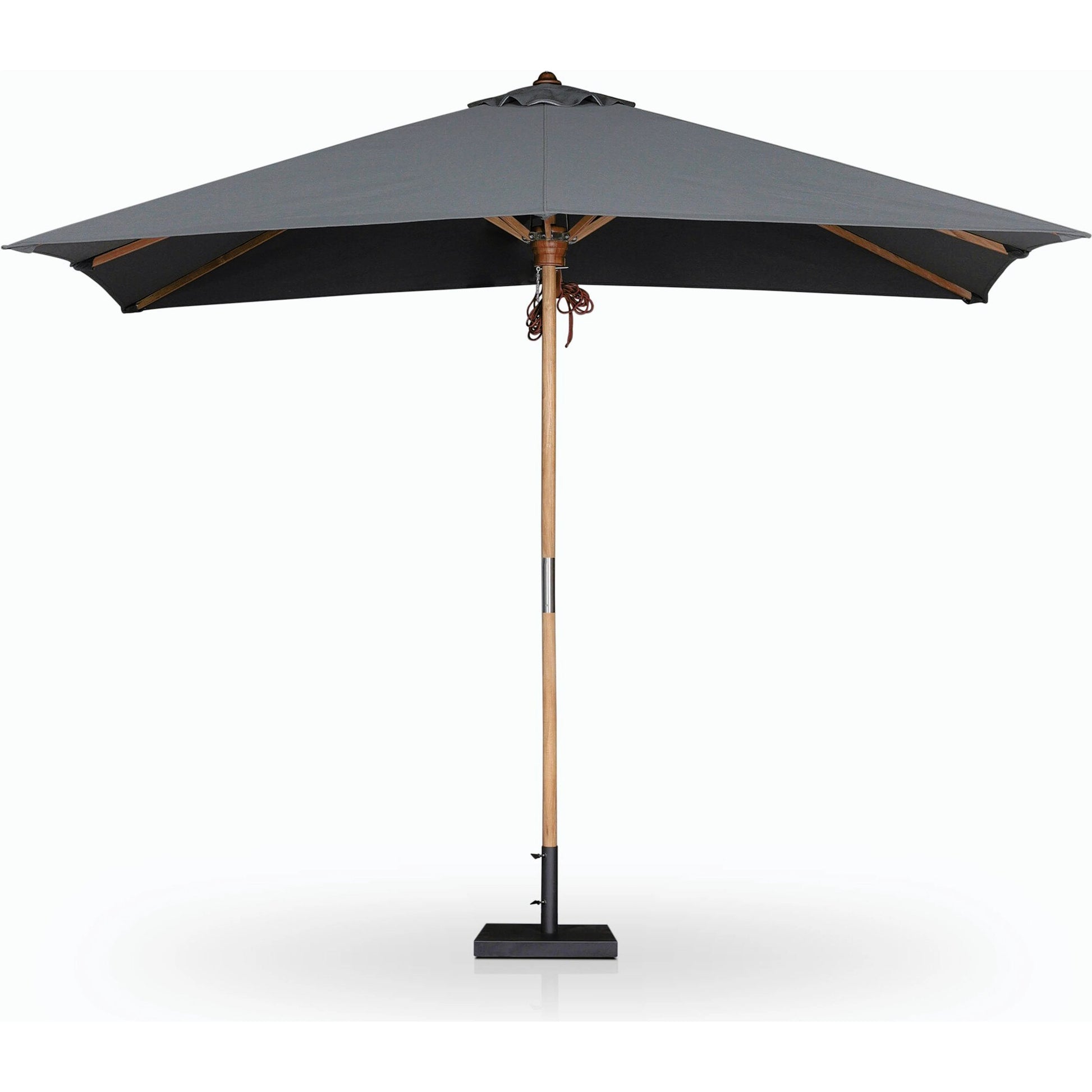 Baska Outdoor Rectangular Umbrella by Four Hands. Made from 100% acrylic, solid fsc®-certified teak in a modern style.