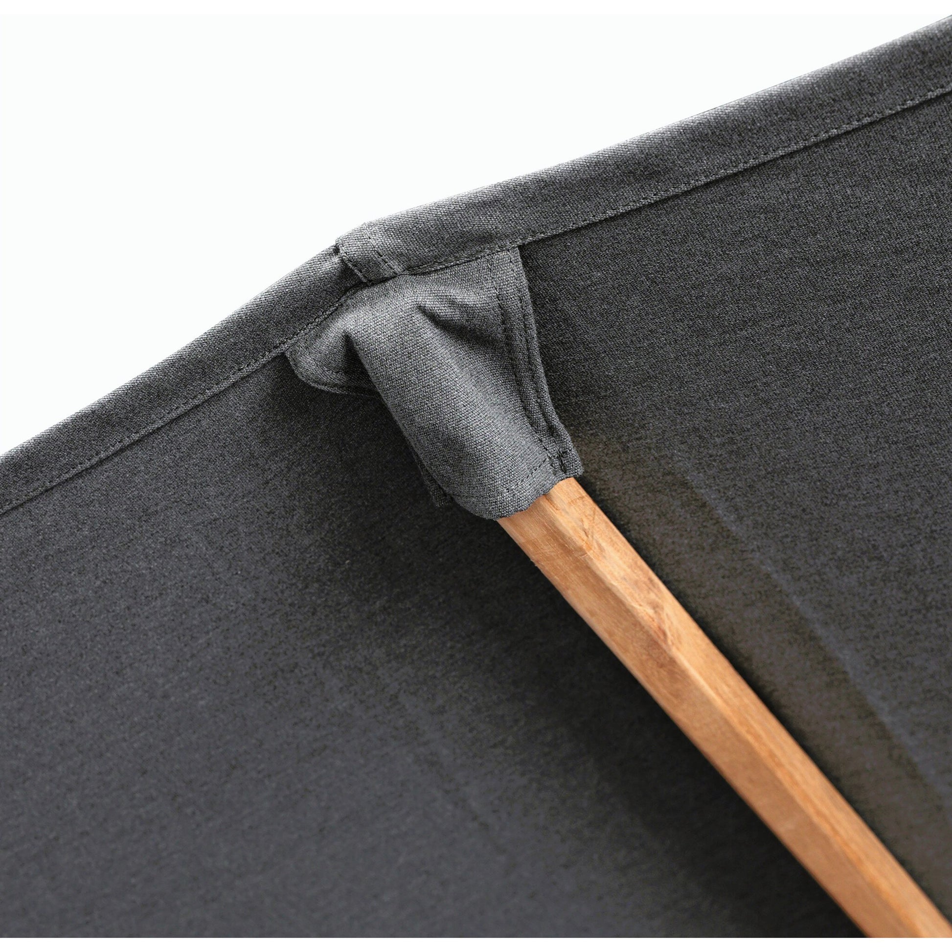 Baska Outdoor Rectangular Umbrella by Four Hands. Made from 100% acrylic, solid fsc®-certified teak in a modern style.