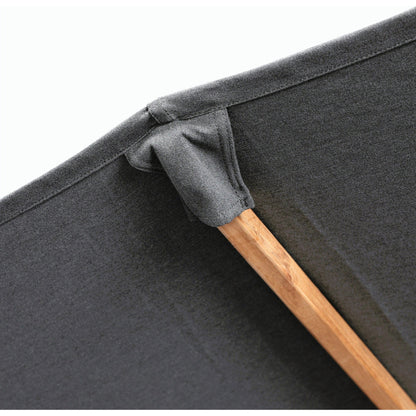 Baska Outdoor Rectangular Umbrella by Four Hands. Made from 100% acrylic, solid fsc®-certified teak in a modern style.