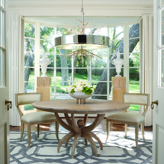 Klios Chair by Global Views. Made from american white oak in a transitional style.