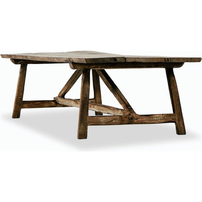Elio Coffee Table by Four Hands in burnt bleached oak. Made from solid oak in a modern style.