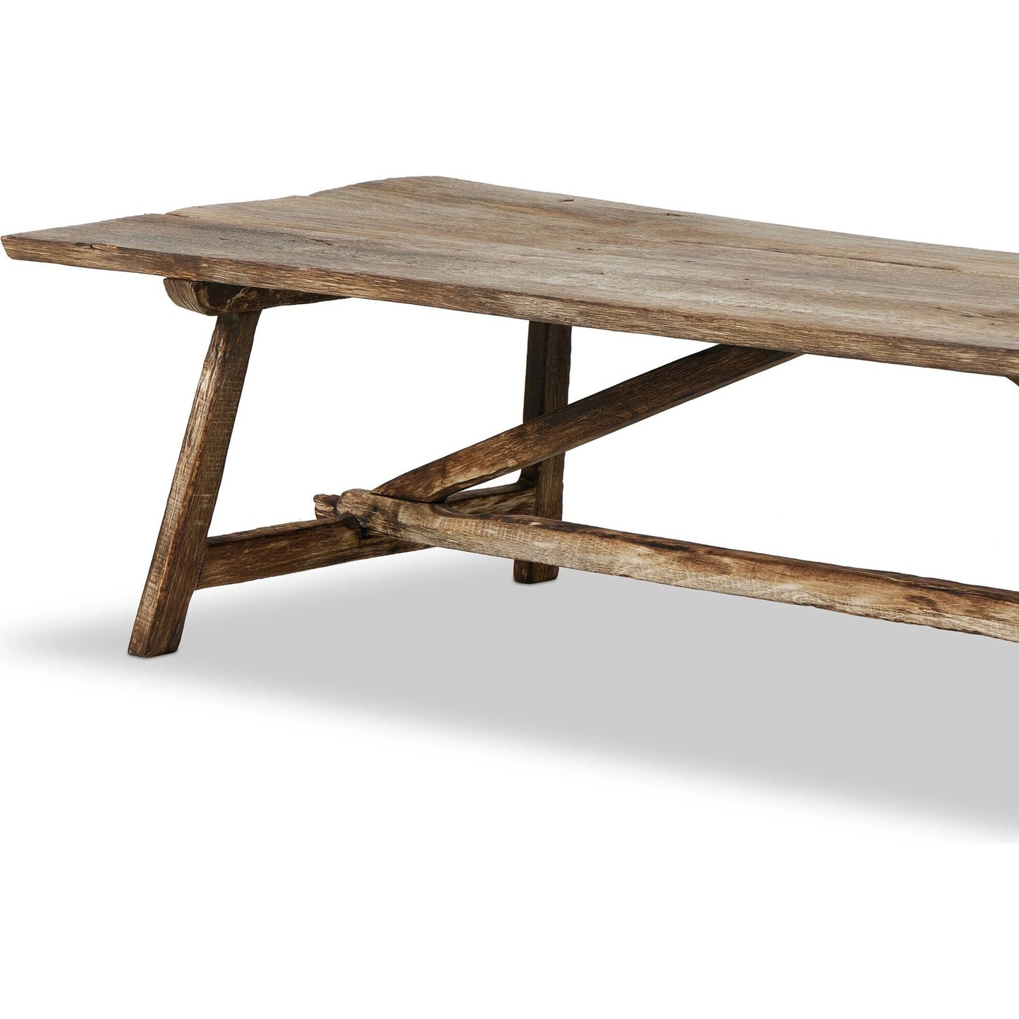 007 SI-2137303 | Closeup | Elio Coffee Table by Four Hands in burnt bleached oak. Made from solid oak in a modern style.