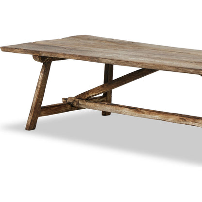Elio Coffee Table by Four Hands in burnt bleached oak. Made from solid oak in a modern style.