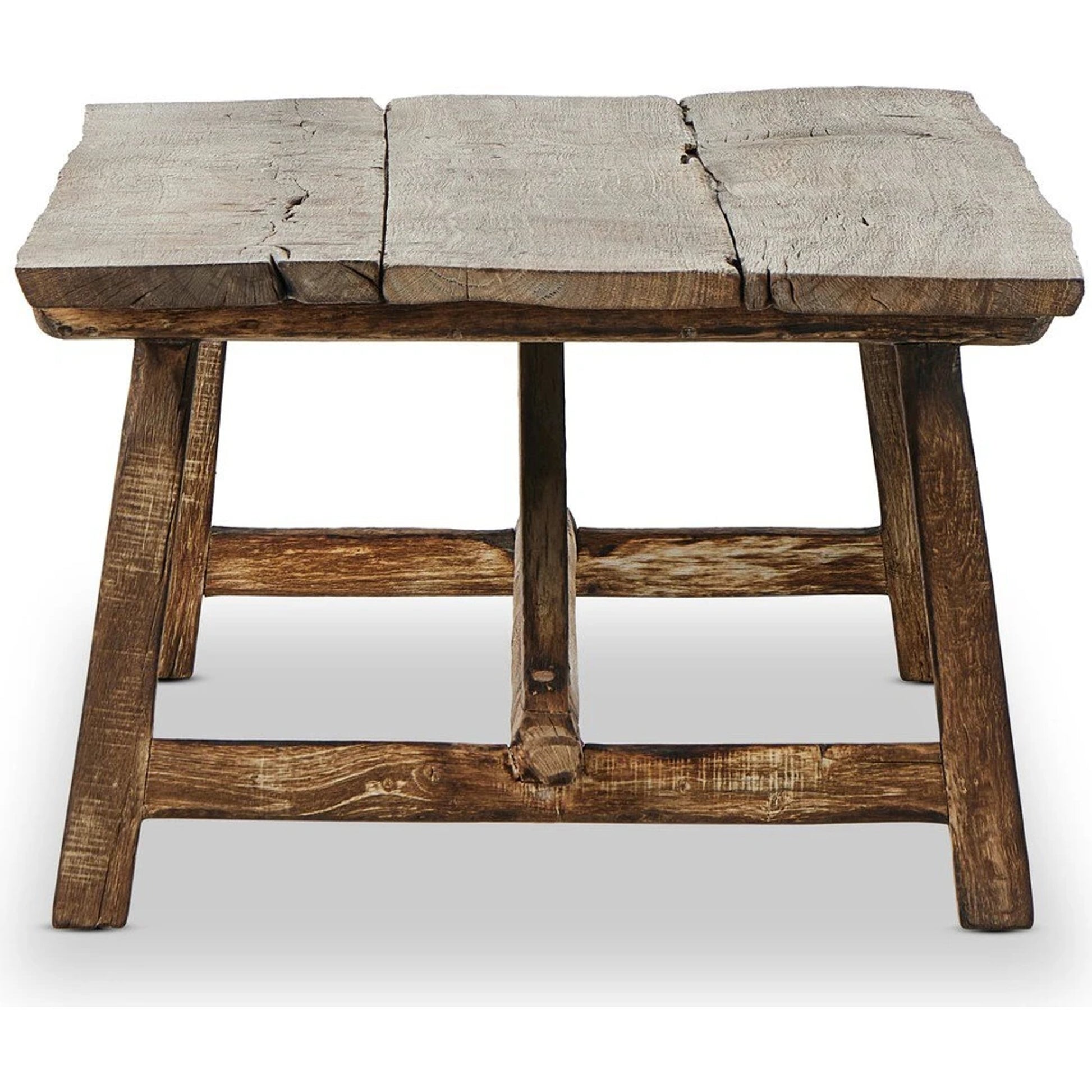 Elio Coffee Table by Four Hands in burnt bleached oak. Made from solid oak in a modern style.