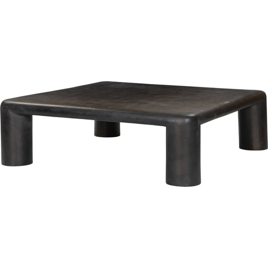 Targon Coffee Table by Four Hands in bronzed aluminum. Made from aluminum in a unique style.