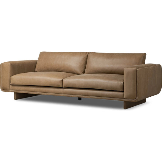 Yann Sofa-96" by Four Hands in palermo drift. Made from top grain leather in a unique style.