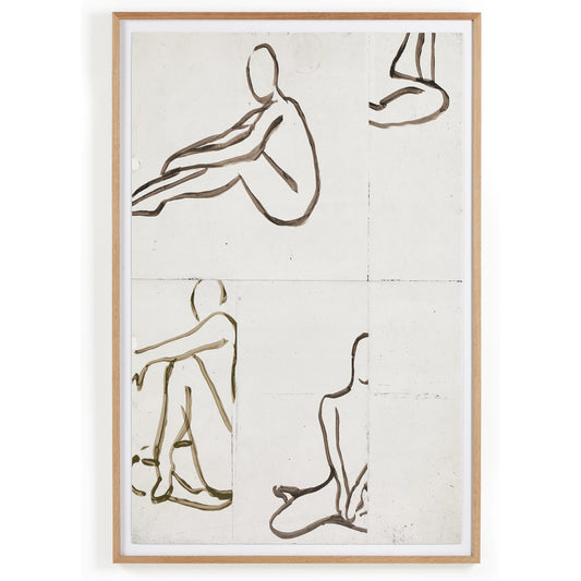 Figure Study by Coup d’Esprit by Four Hands. Made from vertical grain white oak, acrylic glazing in a modern style.