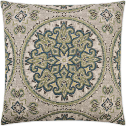 Akola by DV Kap Home in green, azure. Made from 68% polyester, 32% rayon chenille in a traditional style.