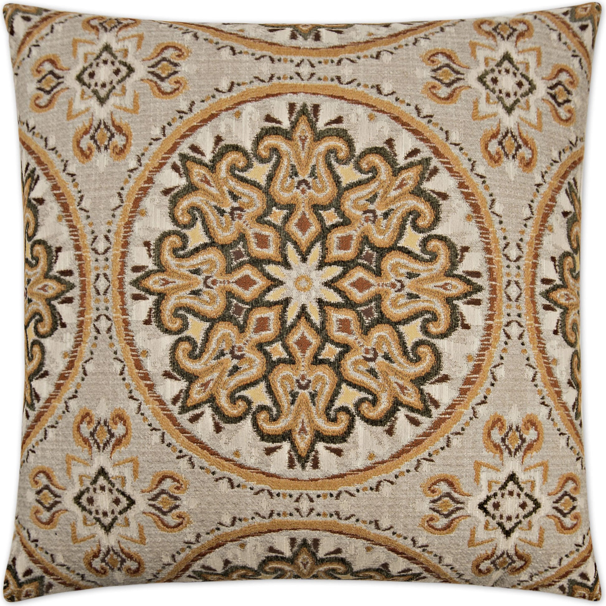 Akola by DV Kap Home in green, azure. Made from 68% polyester, 32% rayon chenille in a traditional style.