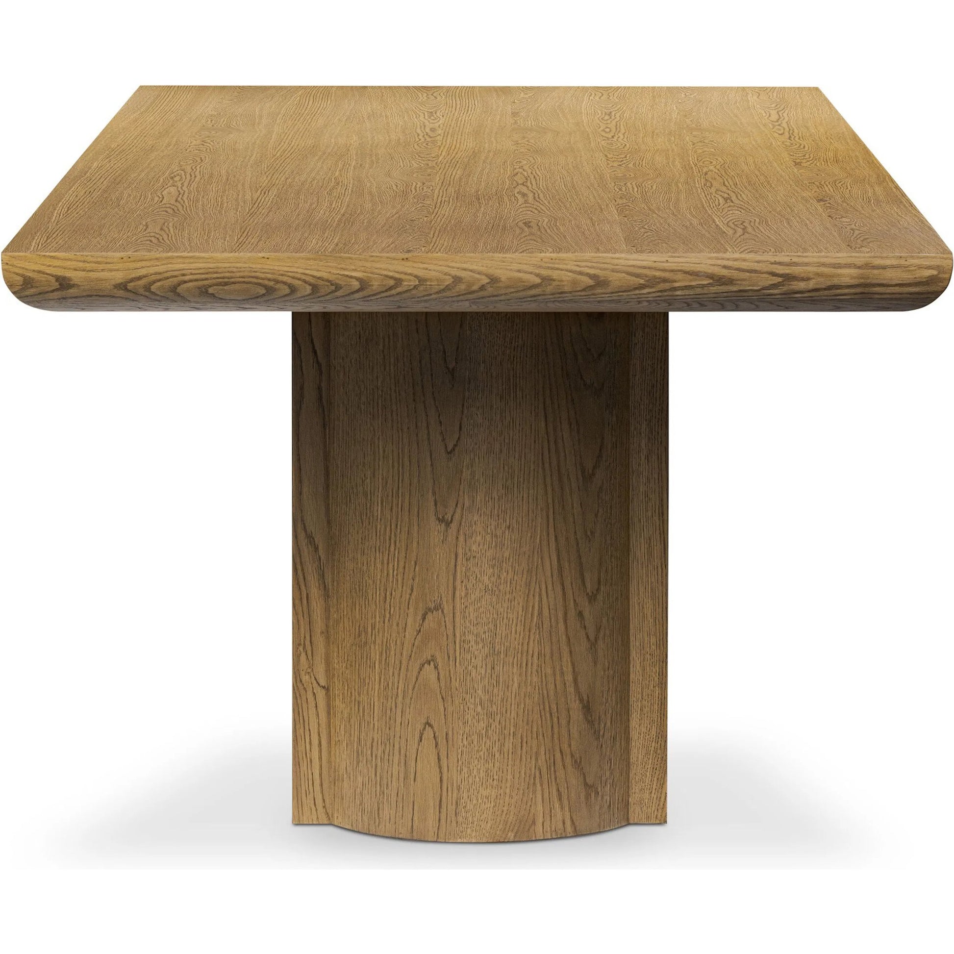 Garrett Dining Table by Four Hands in amber oak thin veneer. Made from oak veneer, solid oak in a unique style.