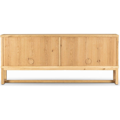 Tamara Sideboard by Four Hands in worn oak veneer. Made from thick oak veneer, solid oak in a unique style.