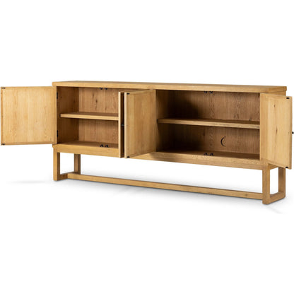 Tamara Sideboard by Four Hands in worn oak veneer. Made from thick oak veneer, solid oak in a unique style.
