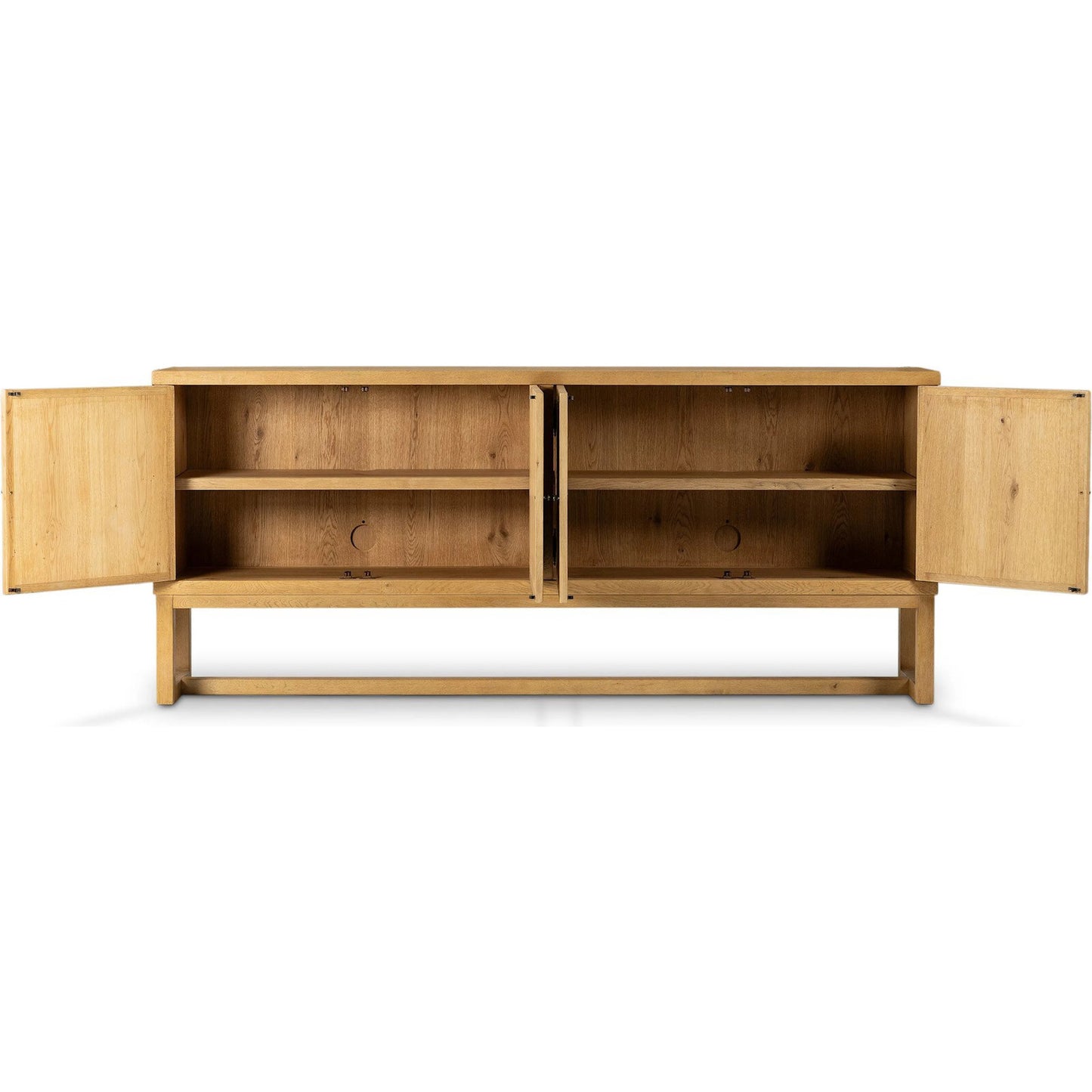 006 SI-2635360 | Closeup | Tamara Sideboard by Four Hands in worn oak veneer. Made from thick oak veneer, solid oak in a unique style.