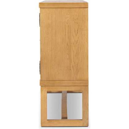Tamara Sideboard by Four Hands in worn oak veneer. Made from thick oak veneer, solid oak in a unique style.