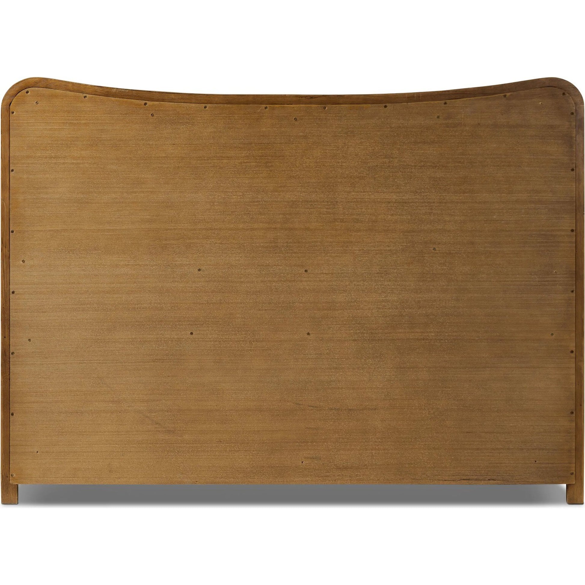 Dover Bed by Four Hands in hockney linen, rustic amber oak veneer. Made from 86% polyester, 14% flax/linen, thick oak veneer, solid oak in a transitional style.