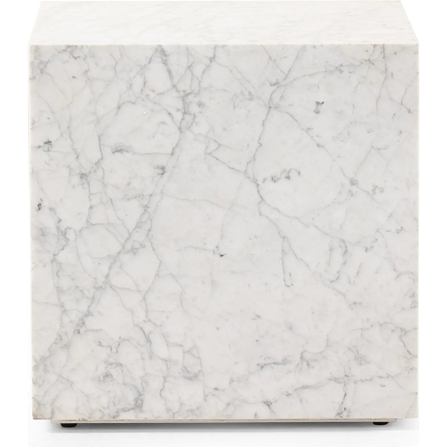 002 SI-2320121 | Additional Silo | Hunter End Table by Four Hands in white carrara marble. Made from carrara solid in a modern style.