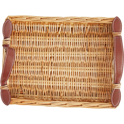 Island Tray by Chelsea House in tan. Made from rattan in a rustic style.