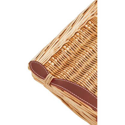 Island Tray by Chelsea House in tan. Made from rattan in a rustic style.