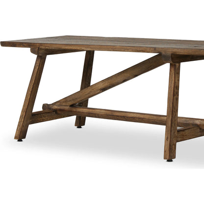 Elio Accent Bench by Four Hands in burnt bleached oak. Made from solid oak in a unique style.