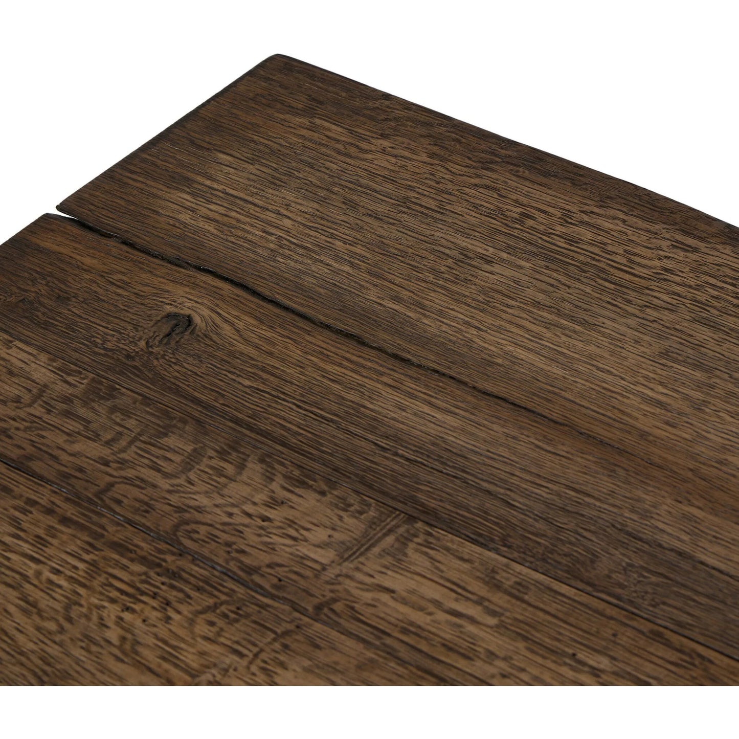 006 SI-2635294 | Closeup | Elio Accent Bench by Four Hands in burnt bleached oak. Made from solid oak in a unique style.