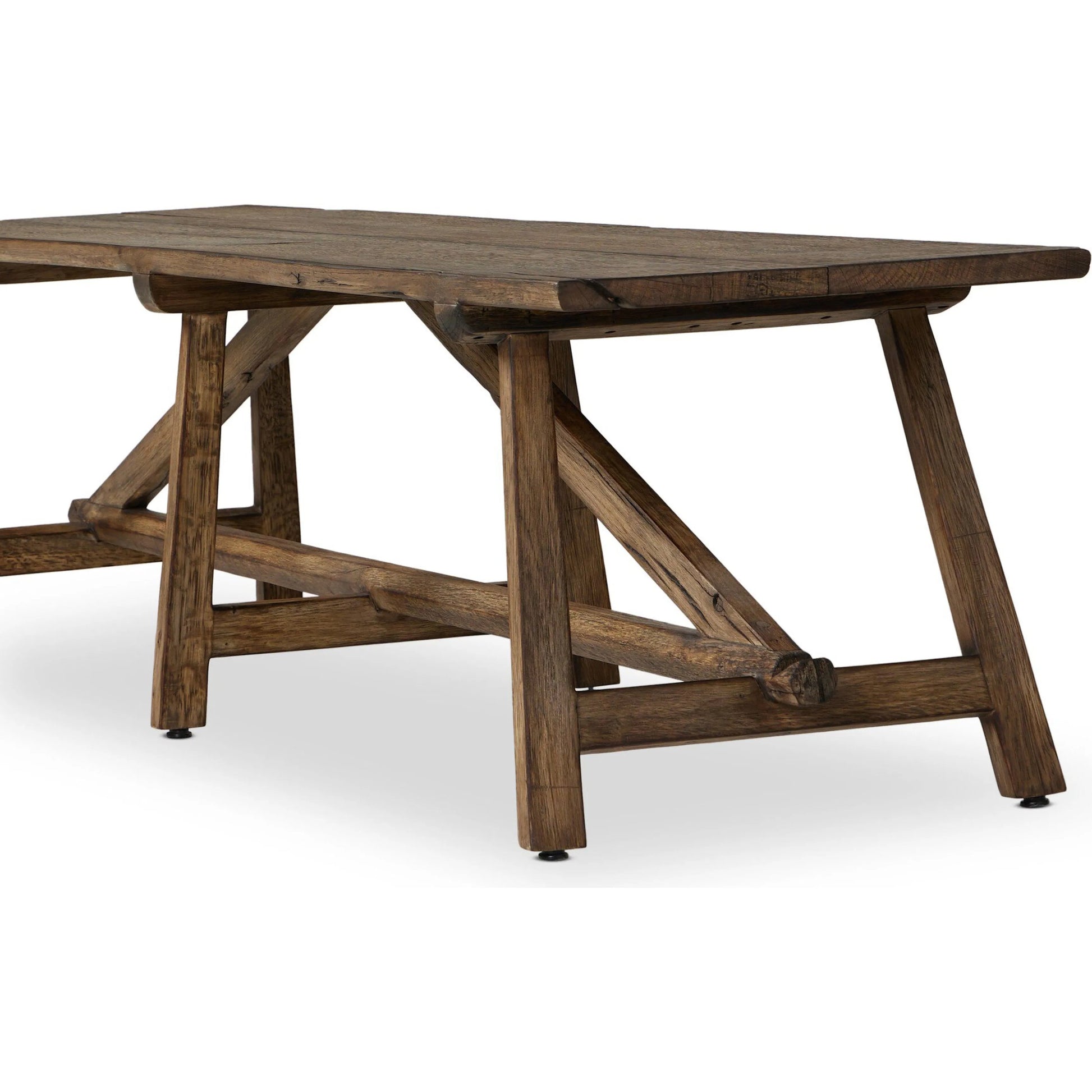 Elio Accent Bench by Four Hands in burnt bleached oak. Made from solid oak in a unique style.