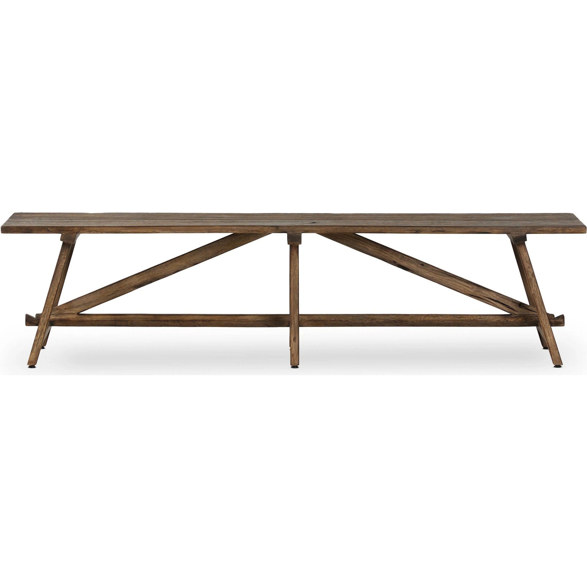 Elio Accent Bench by Four Hands in burnt bleached oak. Made from solid oak in a unique style.