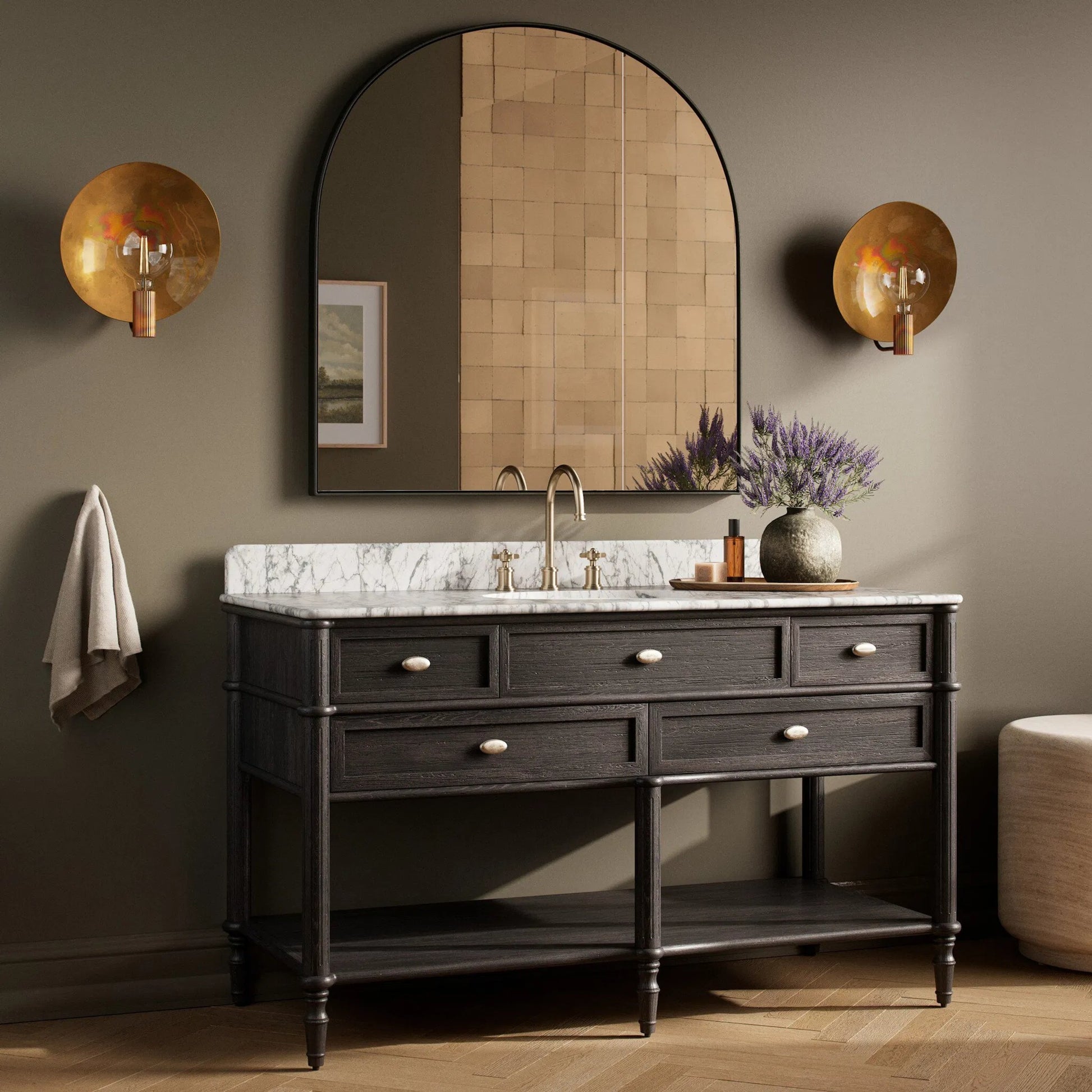 Toulouse Single Wide Vanity by Four Hands. Made from unique in a unique style.