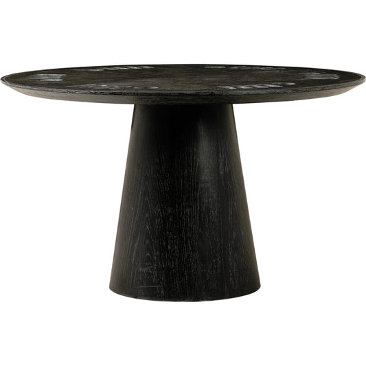 001 SI-2158484 | Primary Silo | Skye Poker Table by Four Hands in washed black, bluestone. Made from solid oak, bluestone in a modern style.