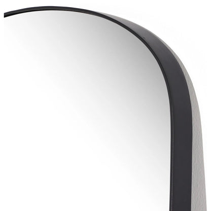Merona Mantel Mirror by Four Hands in iron matte black. Made from iron, mirror in a unique style.