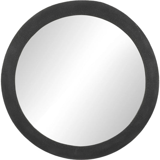 Grazia Wall Mirror by Four Hands in black plaster iron. Made from iron, mirror in a transitional style.