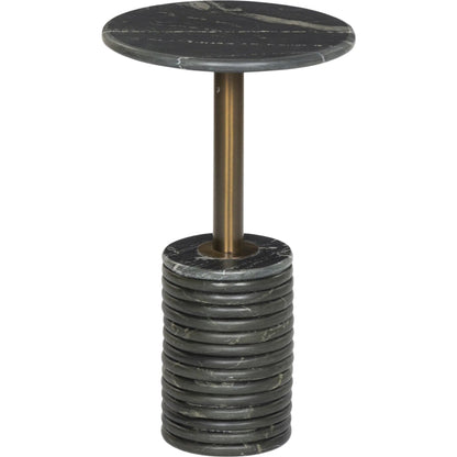 Reeves End Table by Four Hands. Made from solid marble, iron in a modern style.