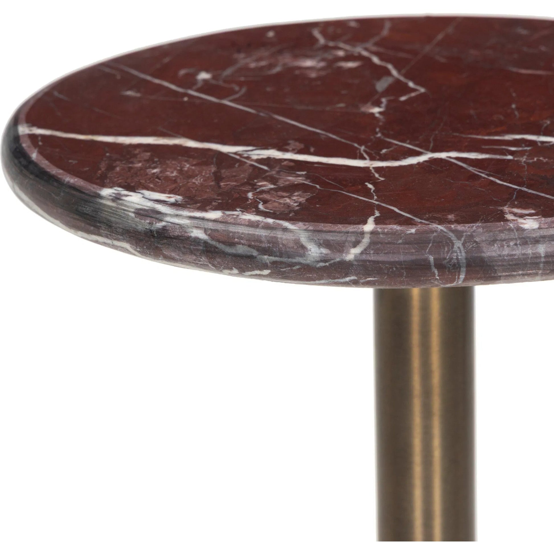 Reeves End Table by Four Hands. Made from solid marble, iron in a modern style.