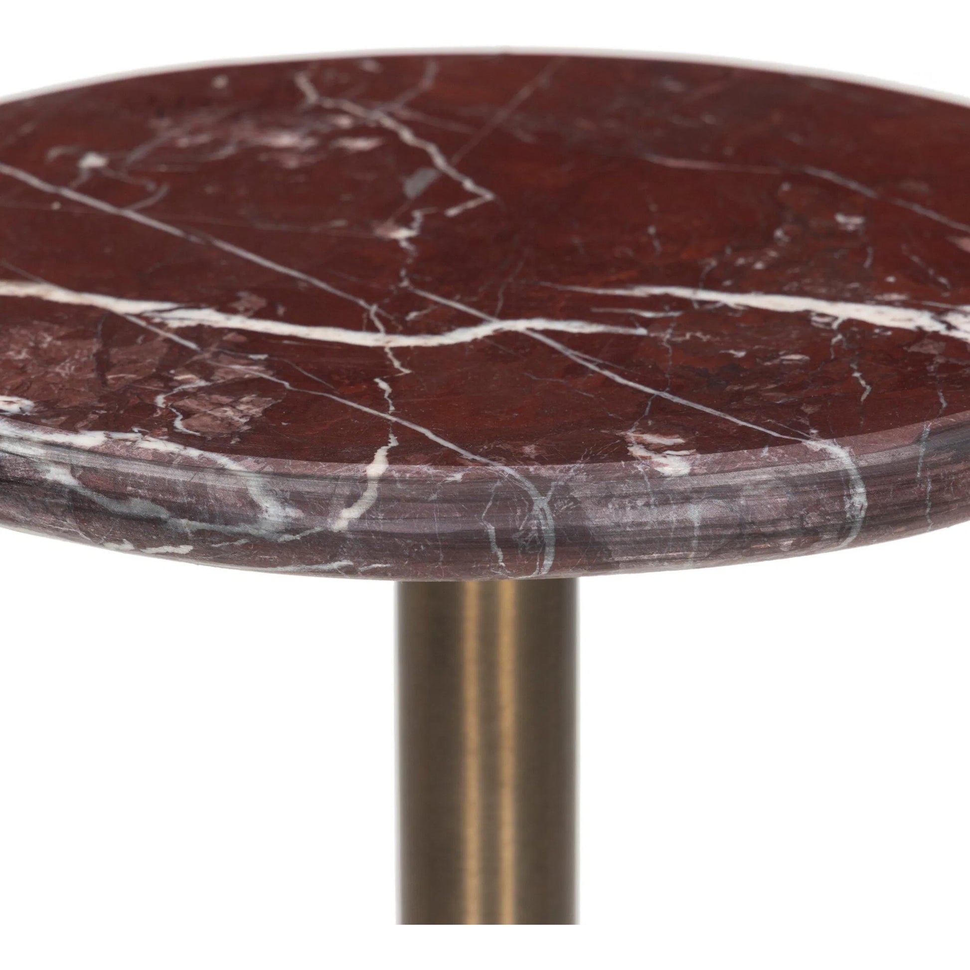 Reeves End Table by Four Hands. Made from solid marble, iron in a modern style.