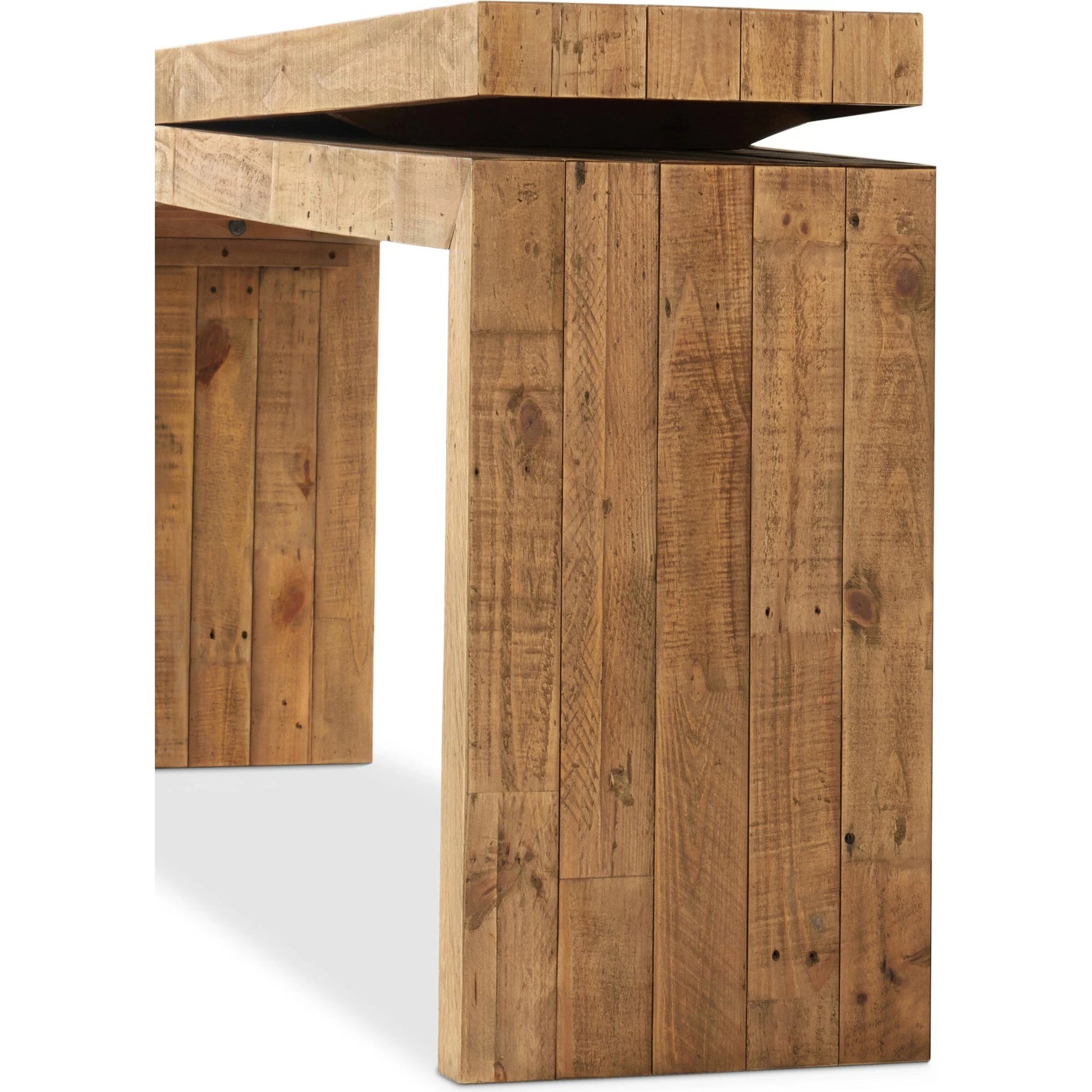 Matthes Large Console Table by Four Hands. Made from solid reclaimed pine in a modern style.