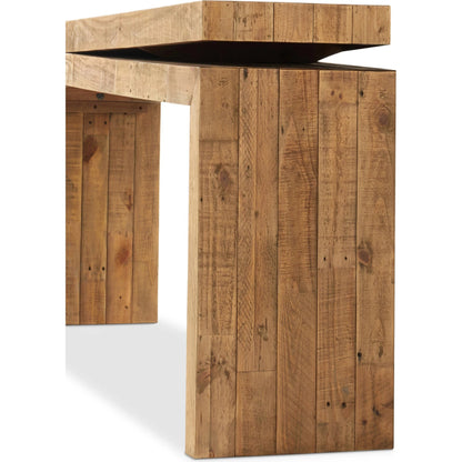 Matthes Large Console Table by Four Hands. Made from solid reclaimed pine in a modern style.