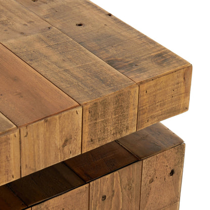 Matthes Large Console Table by Four Hands. Made from solid reclaimed pine in a modern style.