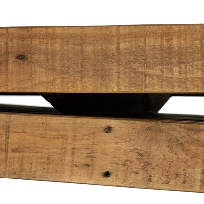 Matthes Large Console Table by Four Hands. Made from solid reclaimed pine in a modern style.