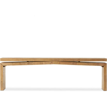 Matthes Large Console Table by Four Hands. Made from solid reclaimed pine in a modern style.