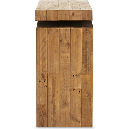 Matthes Large Console Table by Four Hands. Made from solid reclaimed pine in a modern style.